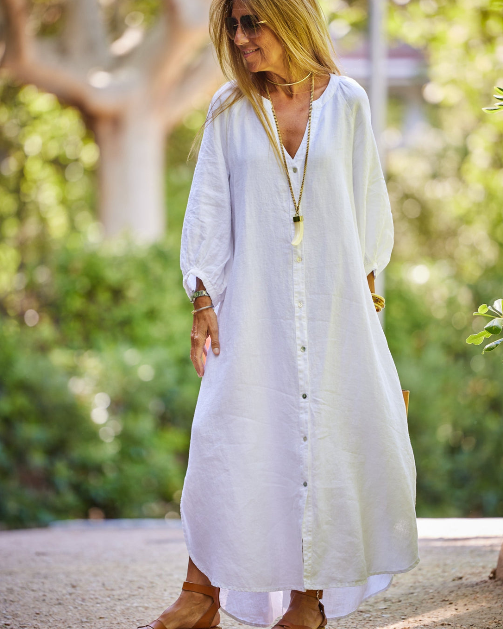 DELPHINE | Pretty lightweight linen dress