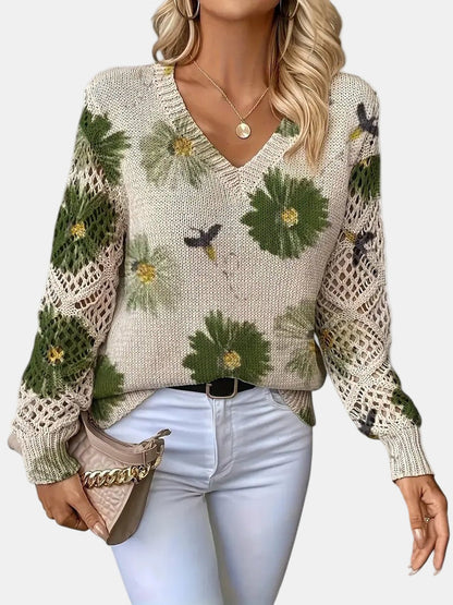 AMELIE | Elegant Floral Cardigan