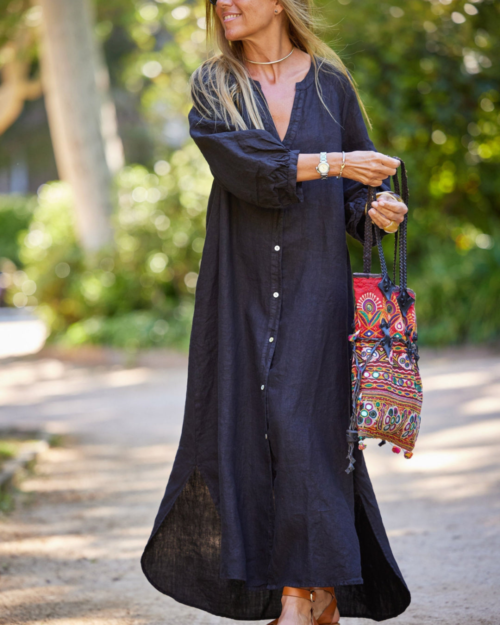 DELPHINE | Pretty lightweight linen dress