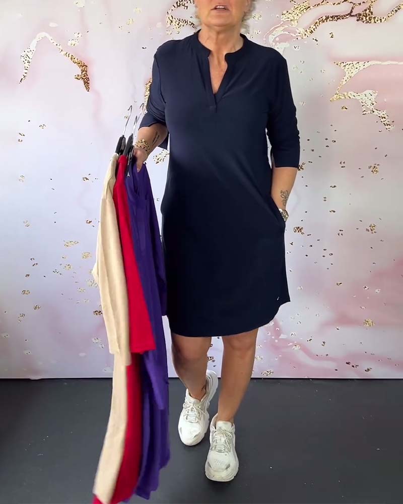 HANNE| Elegant V-Neck Dress