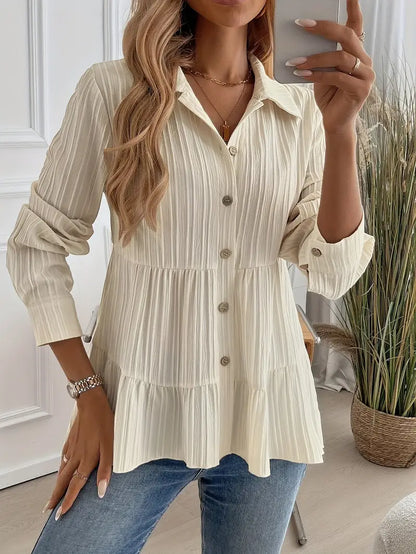 MELINDA | Stylish Long Sleeve Shirt With Buttons