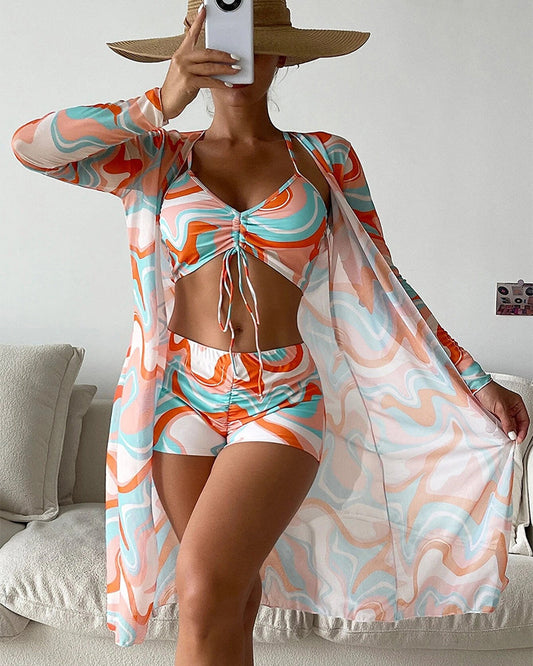 LUZON | 3-Piece Bikini Set with Print