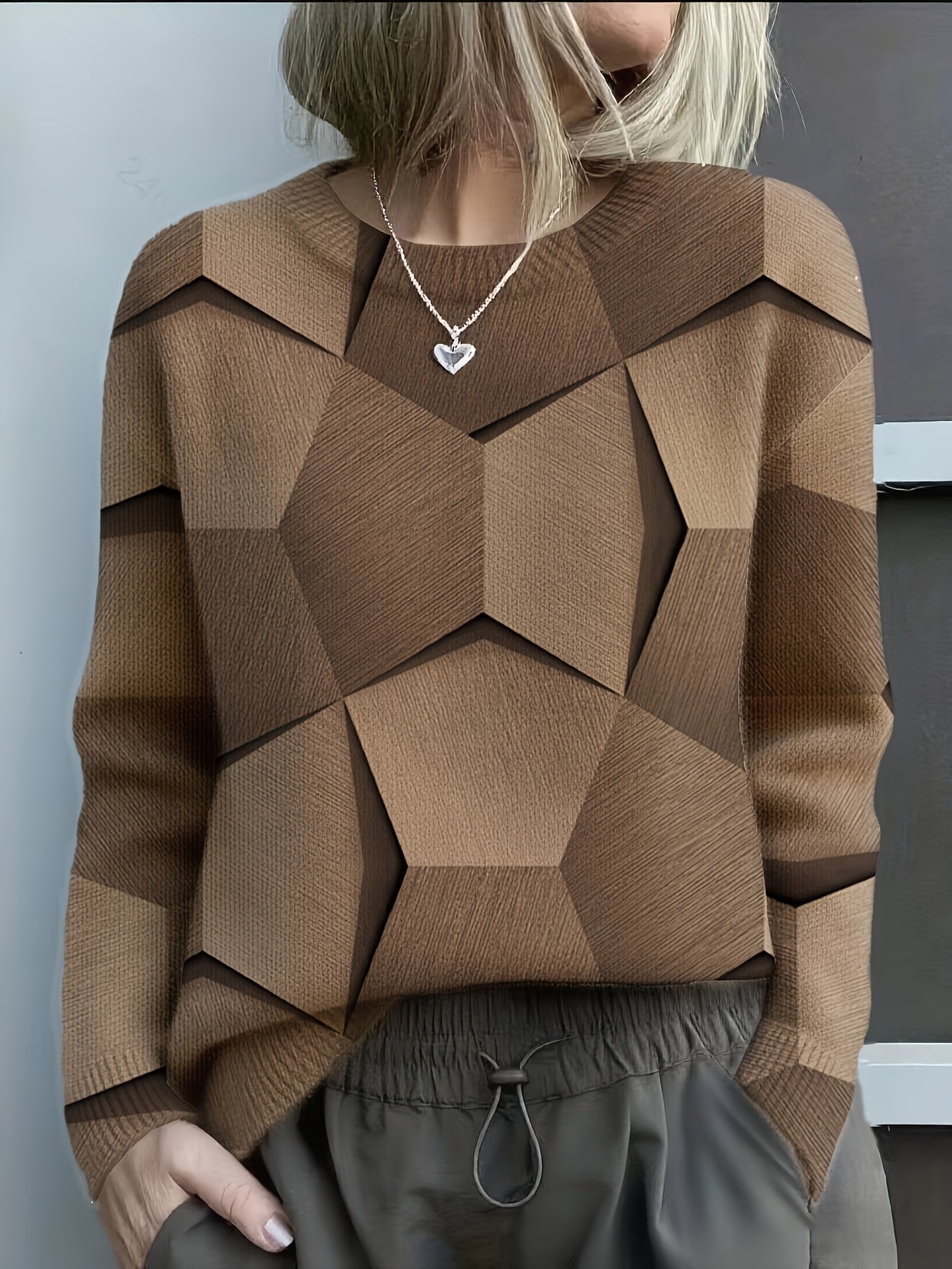 Lucia | Geometric Colorblock Knit Sweater