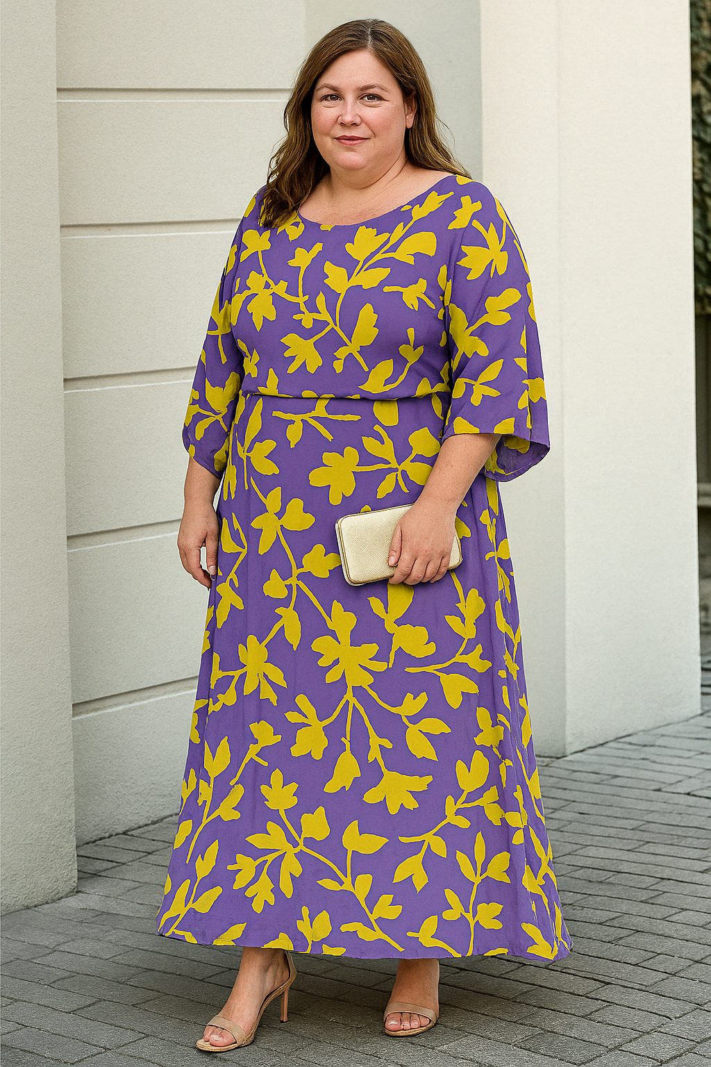 MANON | Retro Dress with Abstract Print and Flattering Fit