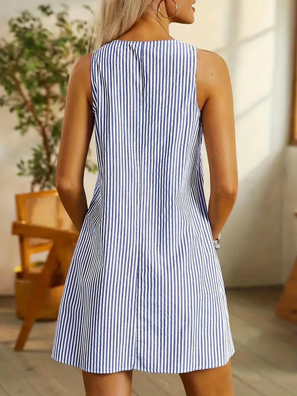 AURELIE | Lightweight Short Striped Dress