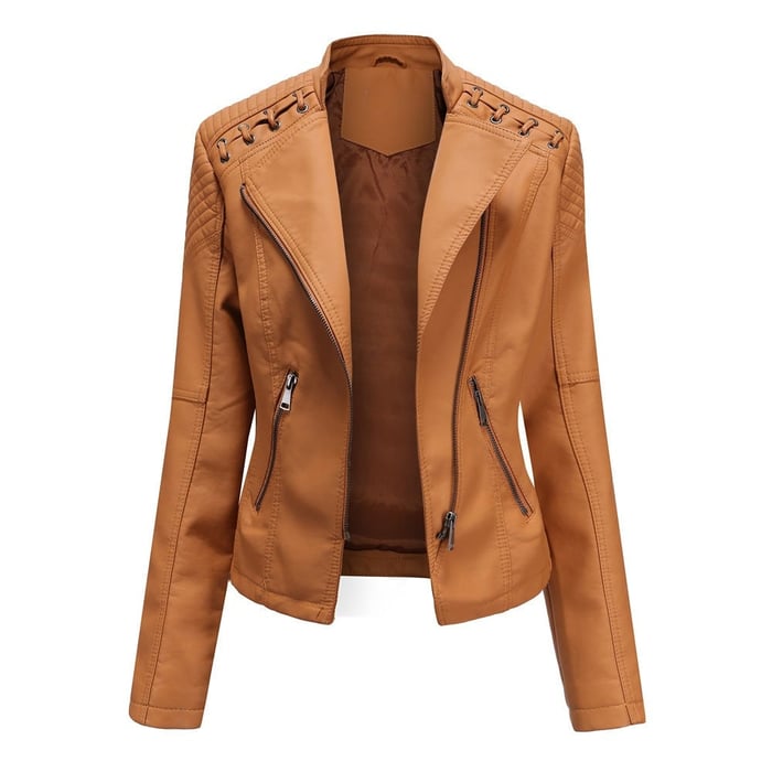 Lucie | Washed Leather Jacket