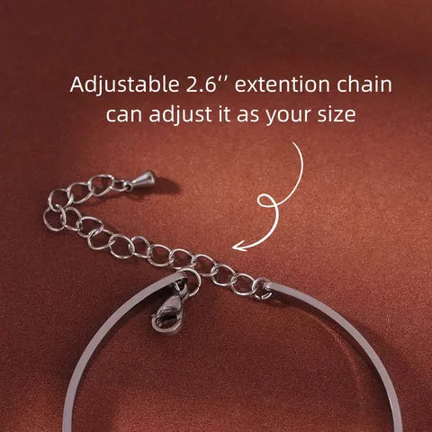 For Wife - Silver 925 Interlocking Diamond Bracelet