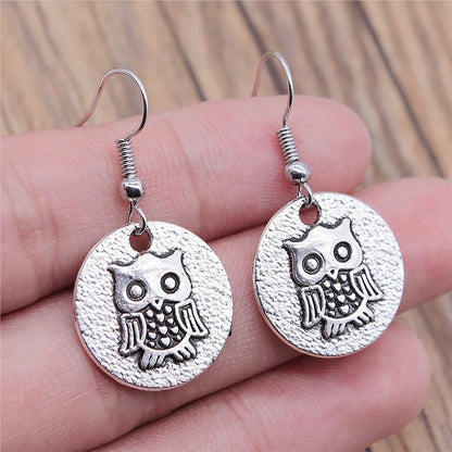 Vintage Owl Bohemian Dangle Earrings