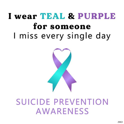 Suicide Prevention Awareness-Blue Purple Two Part Heart Ring
