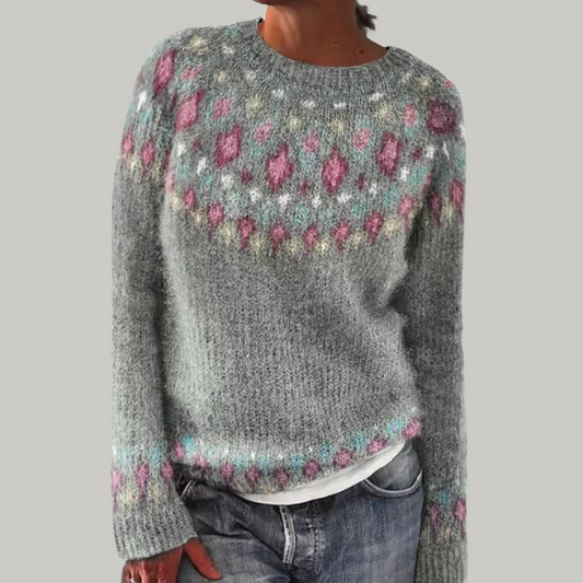 CANDANCE | Patterned Knit Sweater