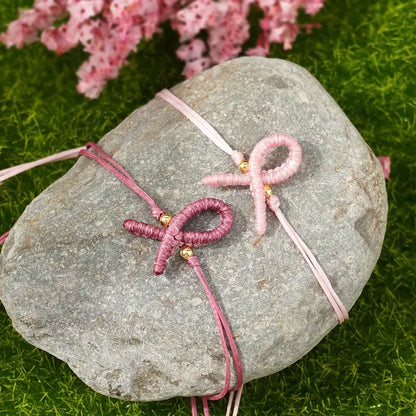 Beaded Ribbon Bracelet | Support Breast Cancer Get 1+1 Free