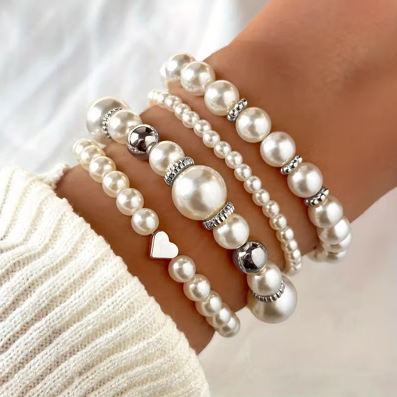 Pearl Bracelet Set | Supporting Breast Cancer Awareness | Buy 1 Get 1 Free