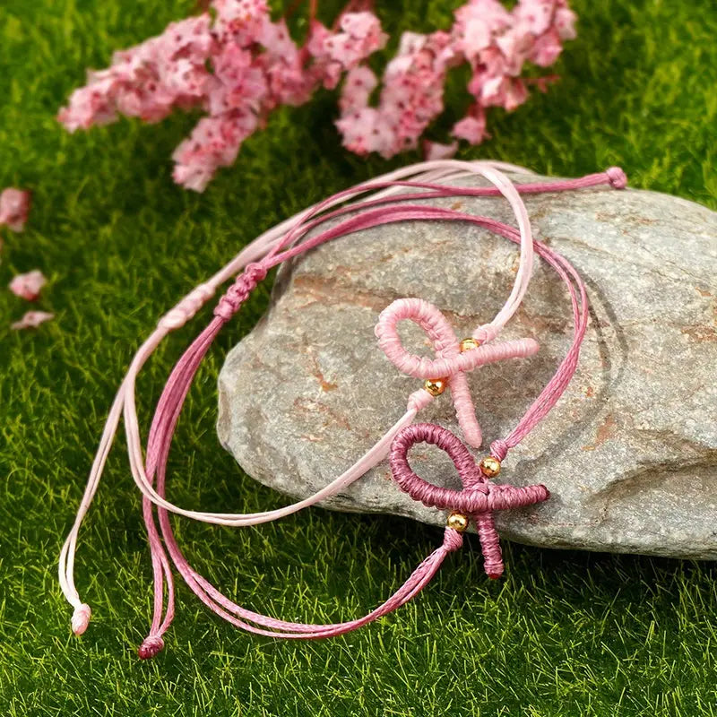Beaded Ribbon Bracelet | Support Breast Cancer Get 1+1 Free