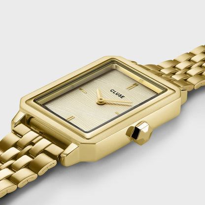 Fluette Watch Steel, Sand Texture Full Gold Colour