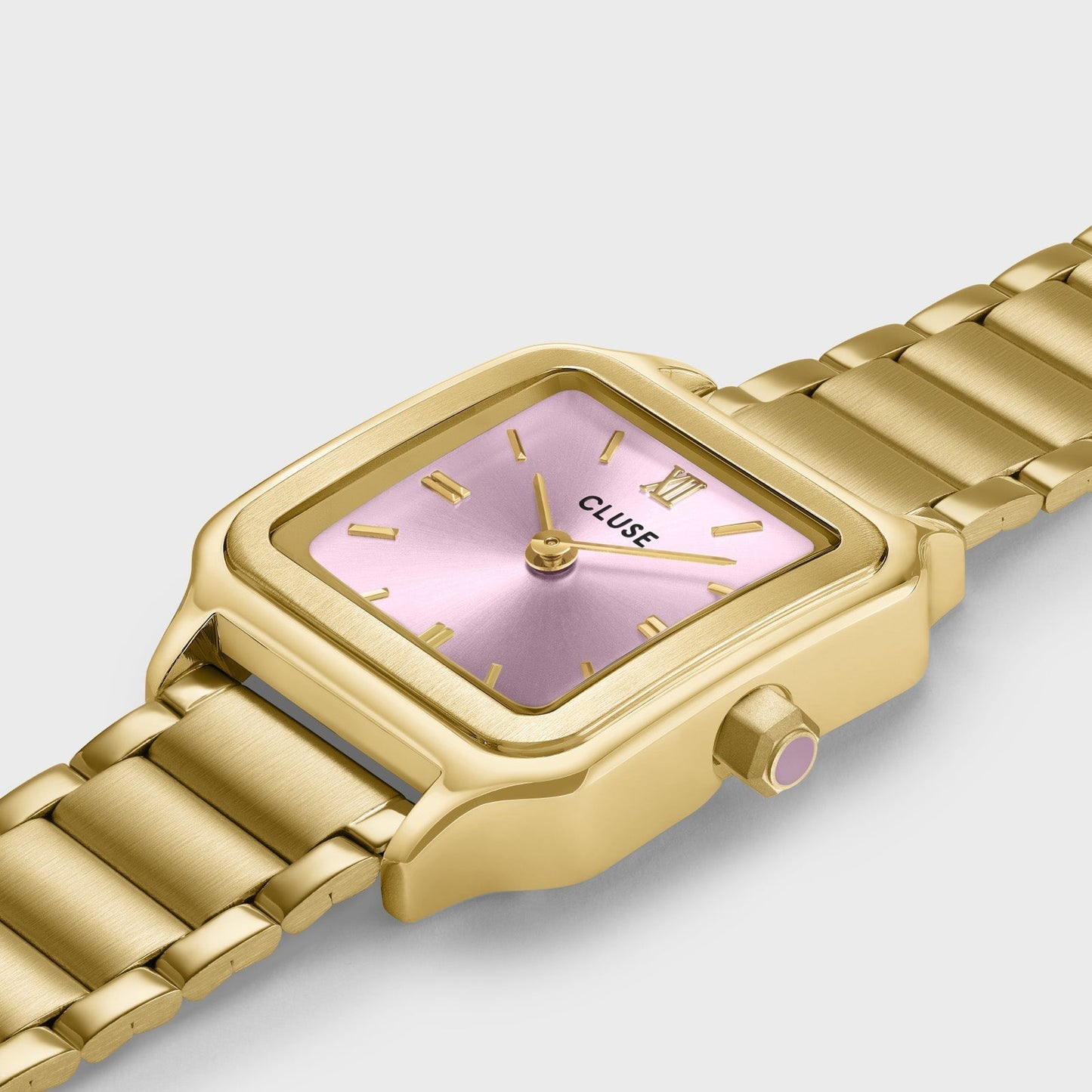 Gracieuse Petite Watch Steel, Mauve Pink, Gold Colour