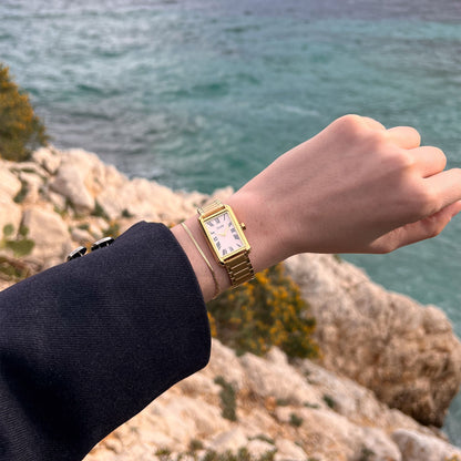 Belisenna Watch Steel, White, Gold Colour