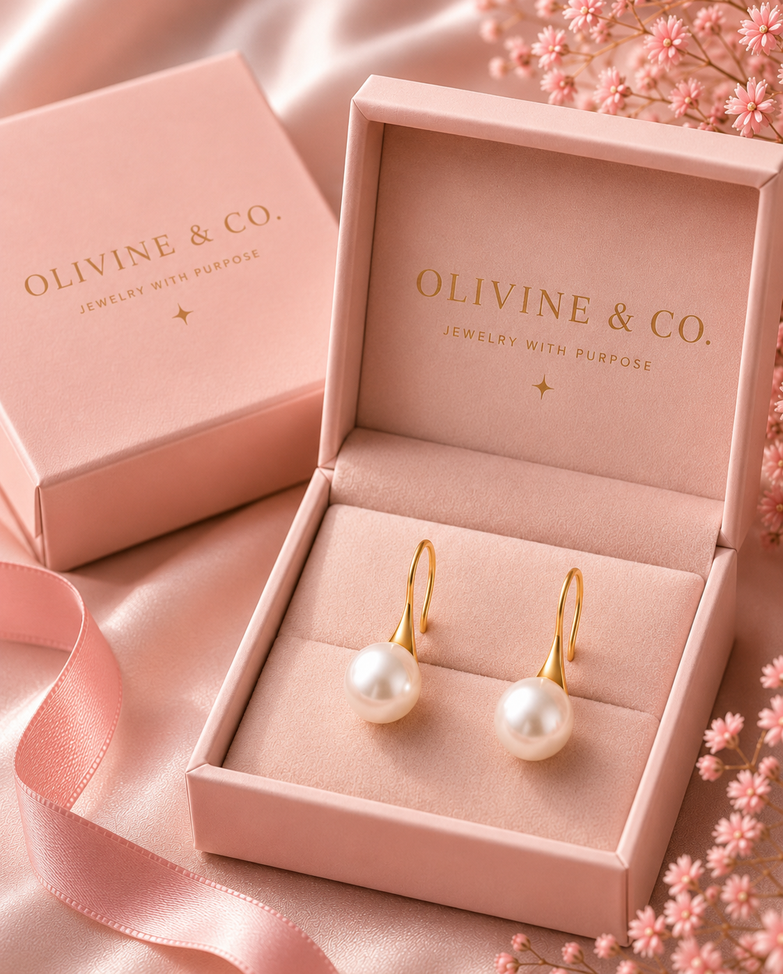 Breast Cancer Awareness | Pearl Earrings