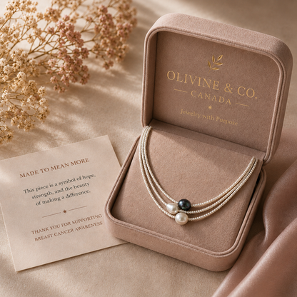 Breast Cancer Awareness | Vintage Pearl Necklace