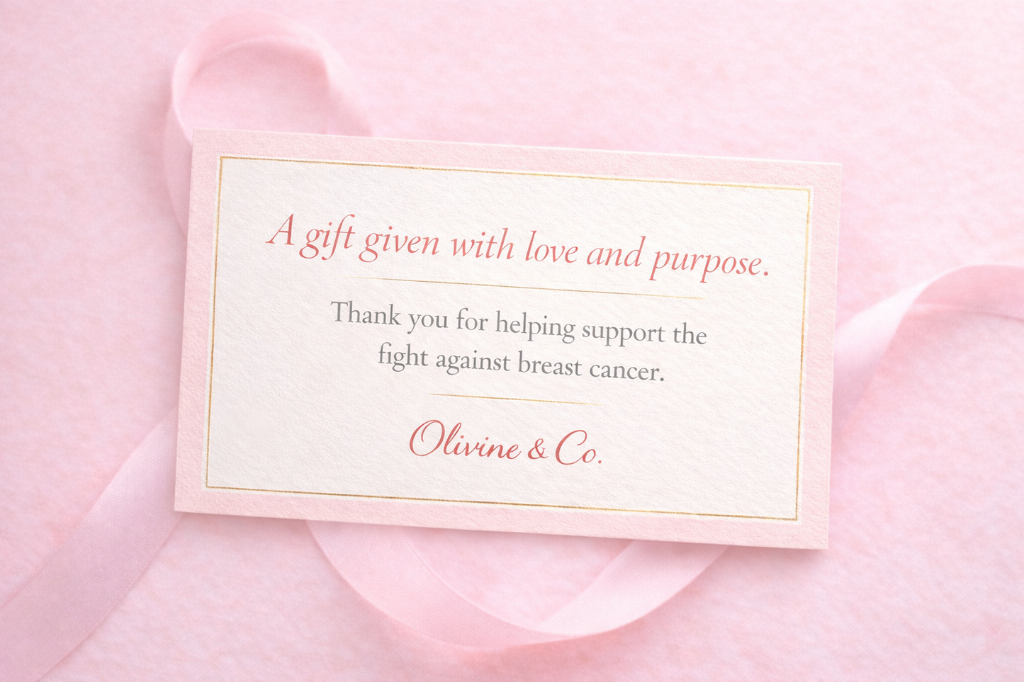 Elegant Drop Ring | Support Breast Cancer