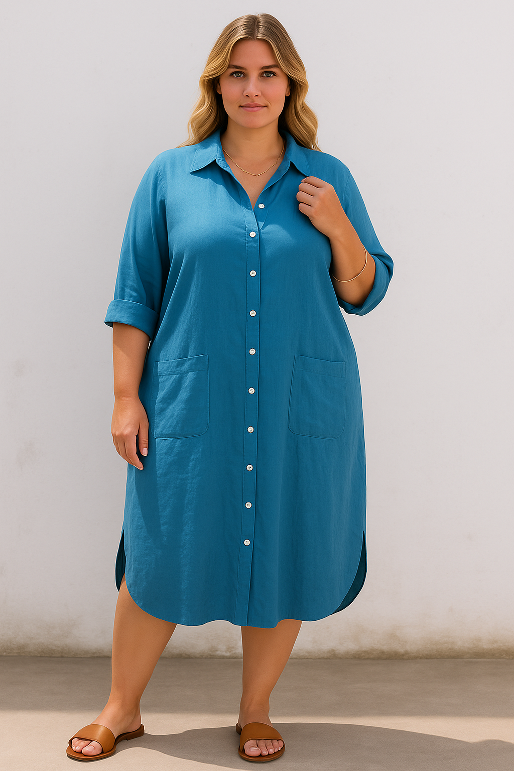 SONIA | Shirt Dress – Stomach-Flattering Cut