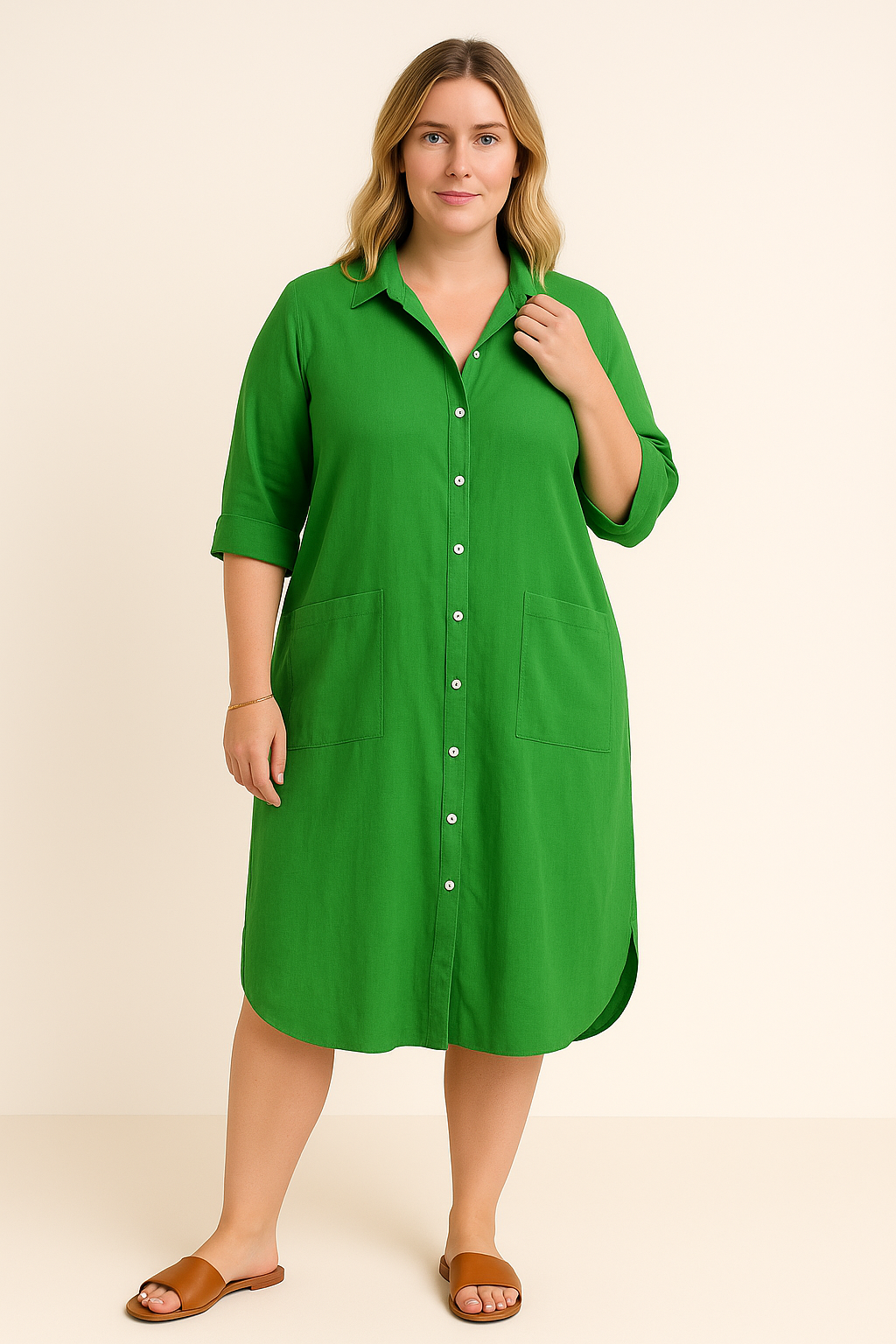 SONIA | Shirt Dress – Stomach-Flattering Cut