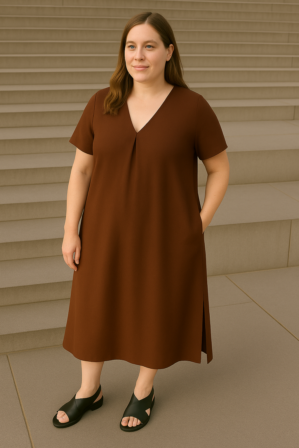 EMMA | V-Neck Dress with a Flattering Fit