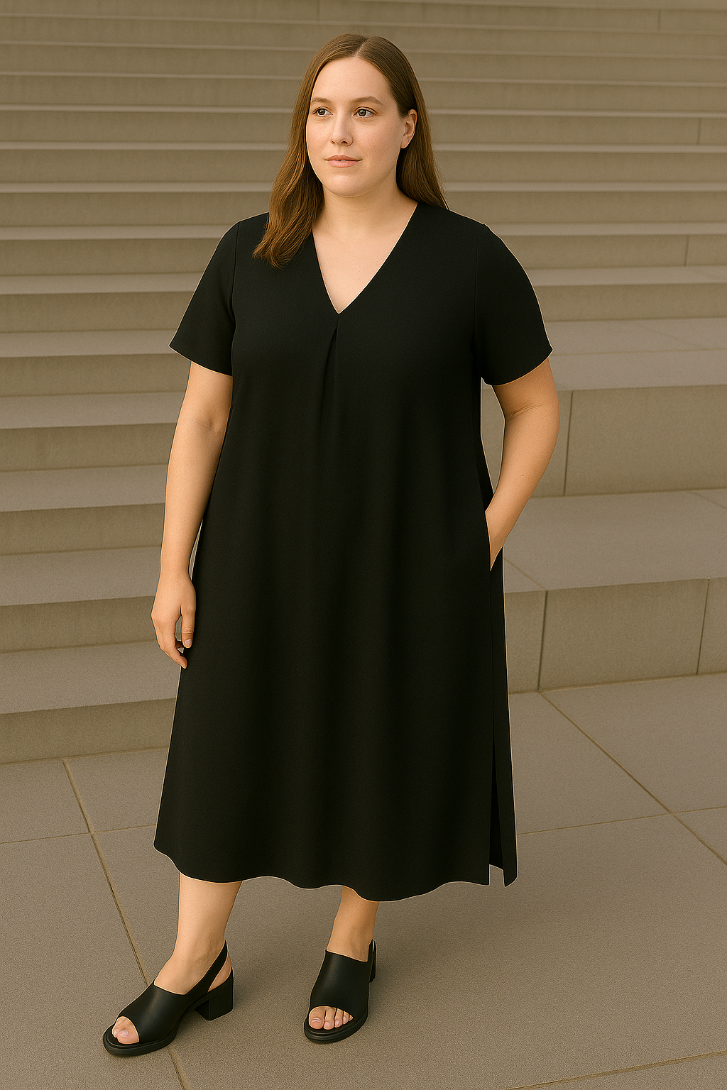 EMMA | V-Neck Dress with a Flattering Fit