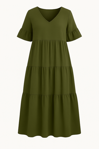 ÉLODIE | V-Neck Dress – Tummy-Flattering Effect