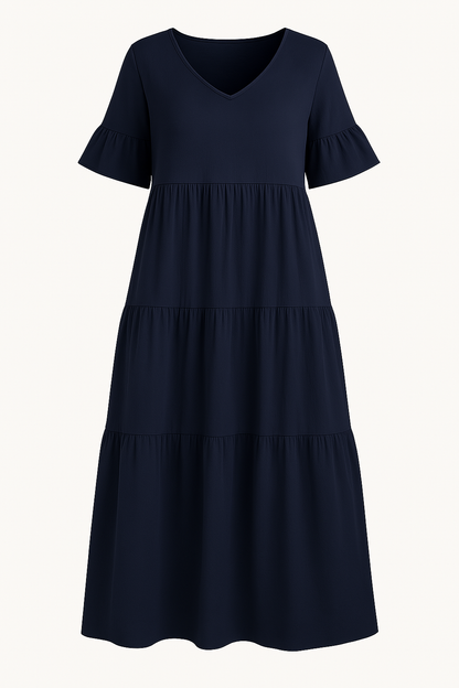 ÉLODIE | V-Neck Dress – Tummy-Flattering Effect