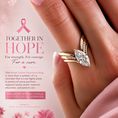 Elegant Drop Ring | Support Breast Cancer
