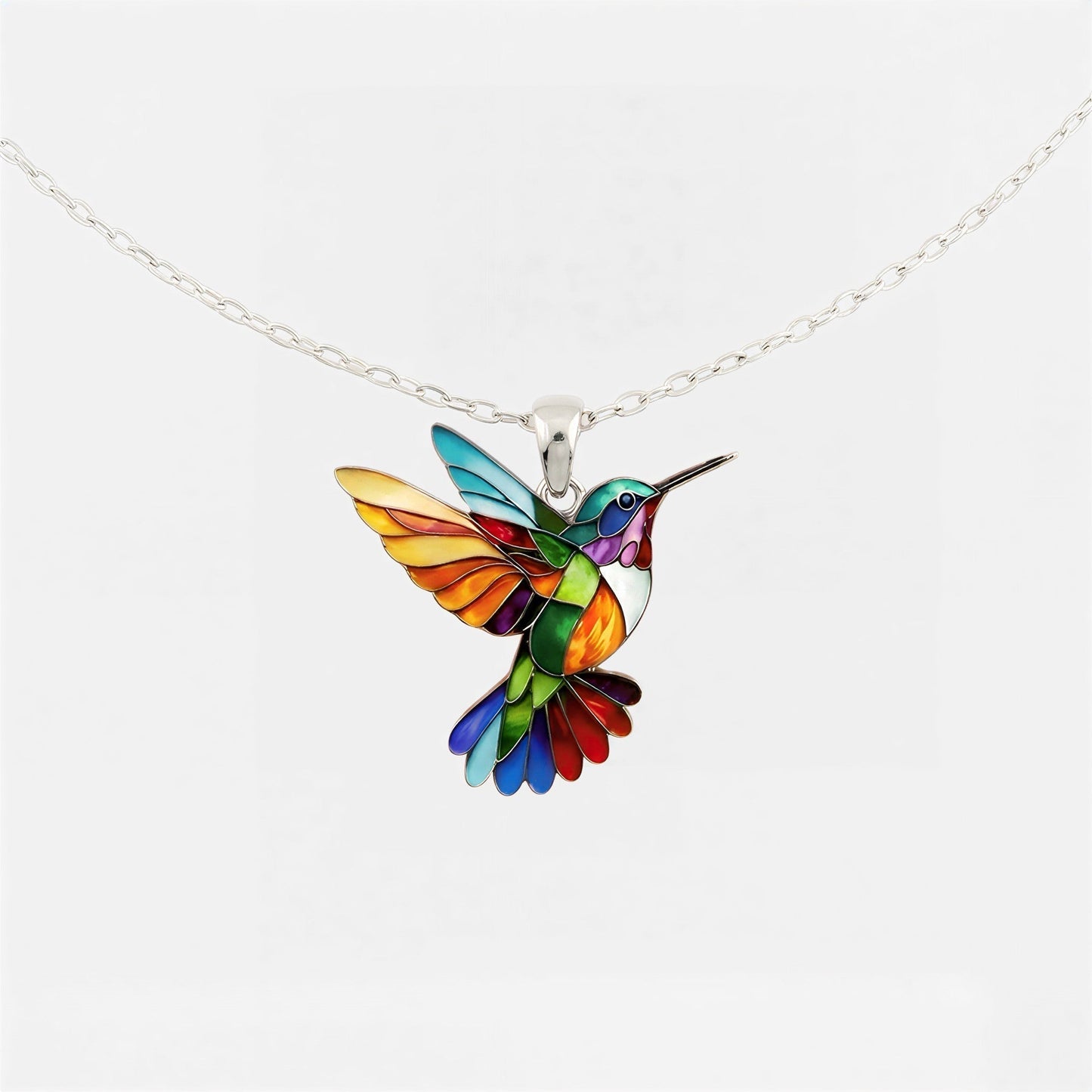Hummingbird Glow Necklace – Breast Cancer Support & Hope