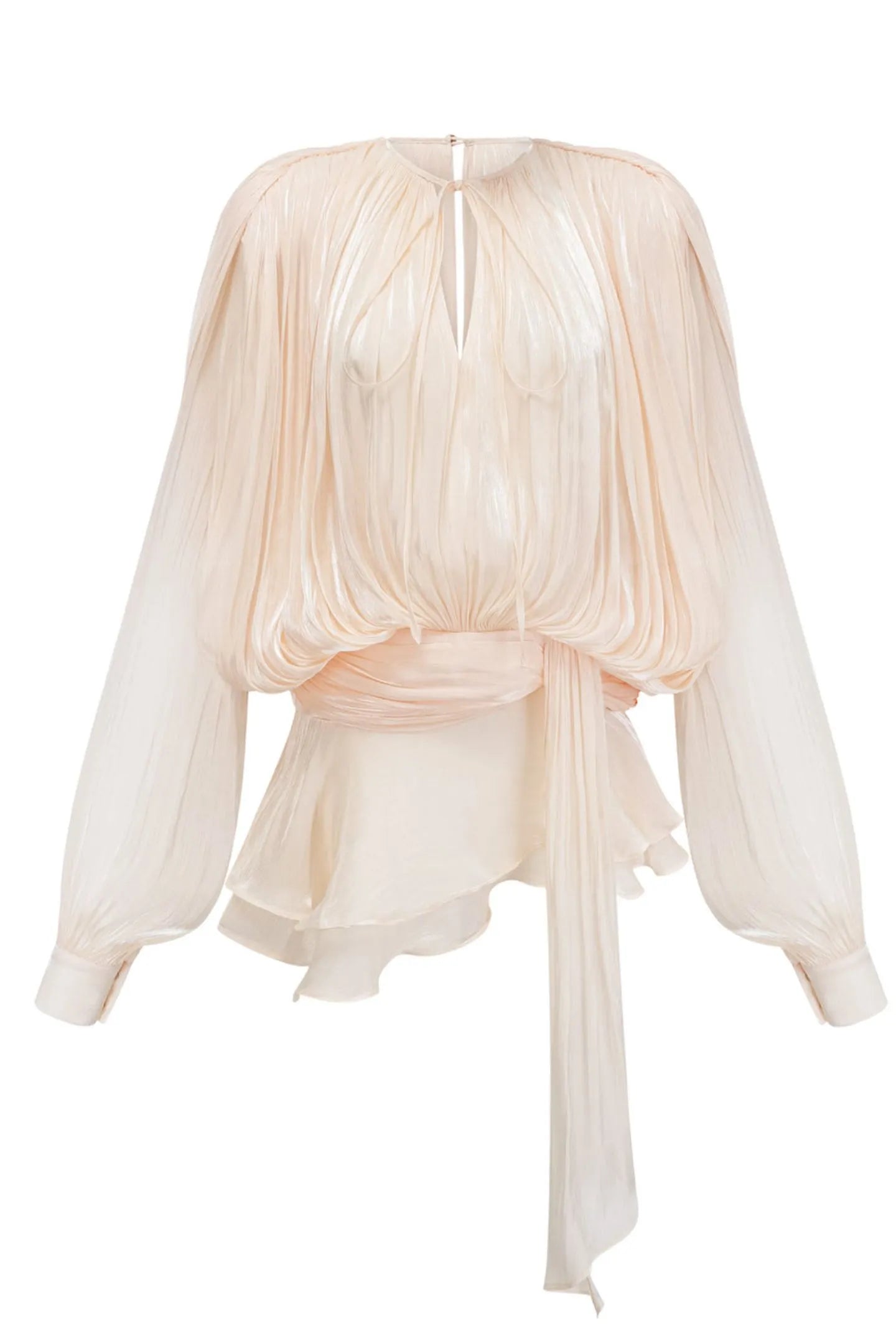 BERYL |  Pleated mini dress with ruffles