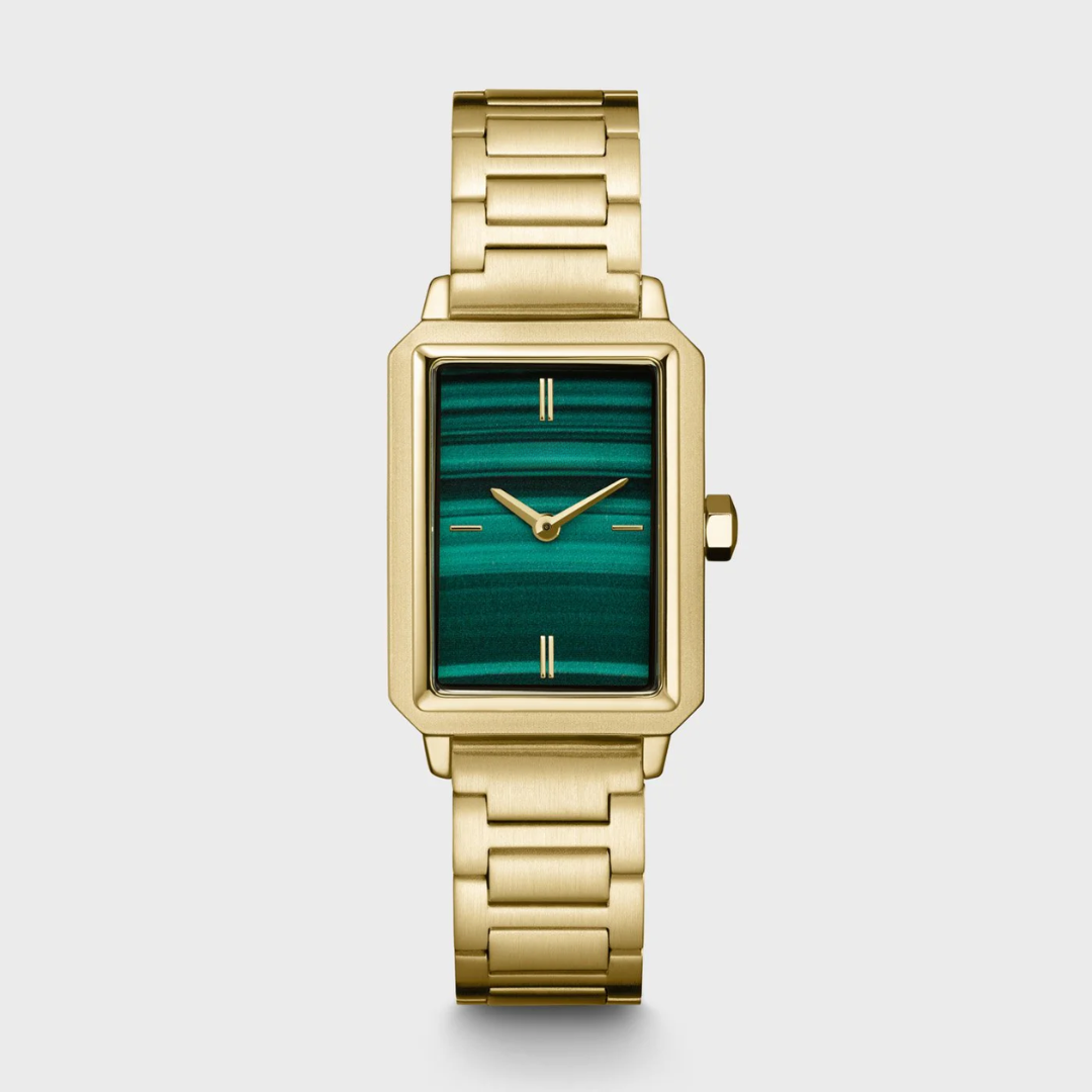 Fluette Watch Steel, Green, Gold Colour