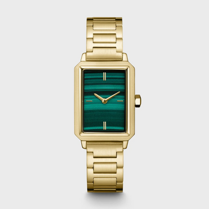 Fluette Watch Steel, Green, Gold Colour