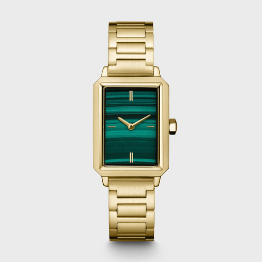 Fluette Watch Steel, Green, Gold Colour