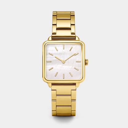 La Tétragone Watch Steel, White Pearl, Gold Colour