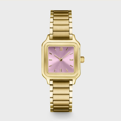 Gracieuse Petite Watch Steel, Mauve Pink, Gold Colour