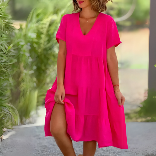LUCE | Flowing V-neck Dress