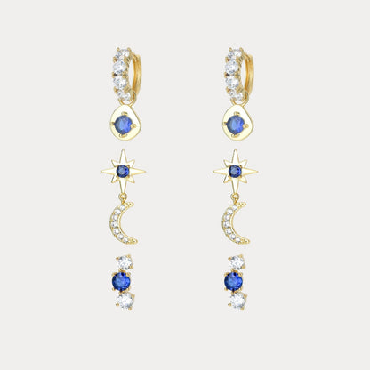 Moon and Star Earring Sets