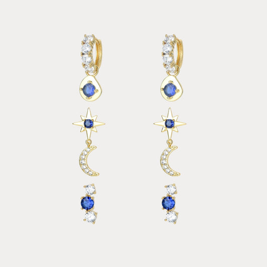 Moon and Star Earring Sets