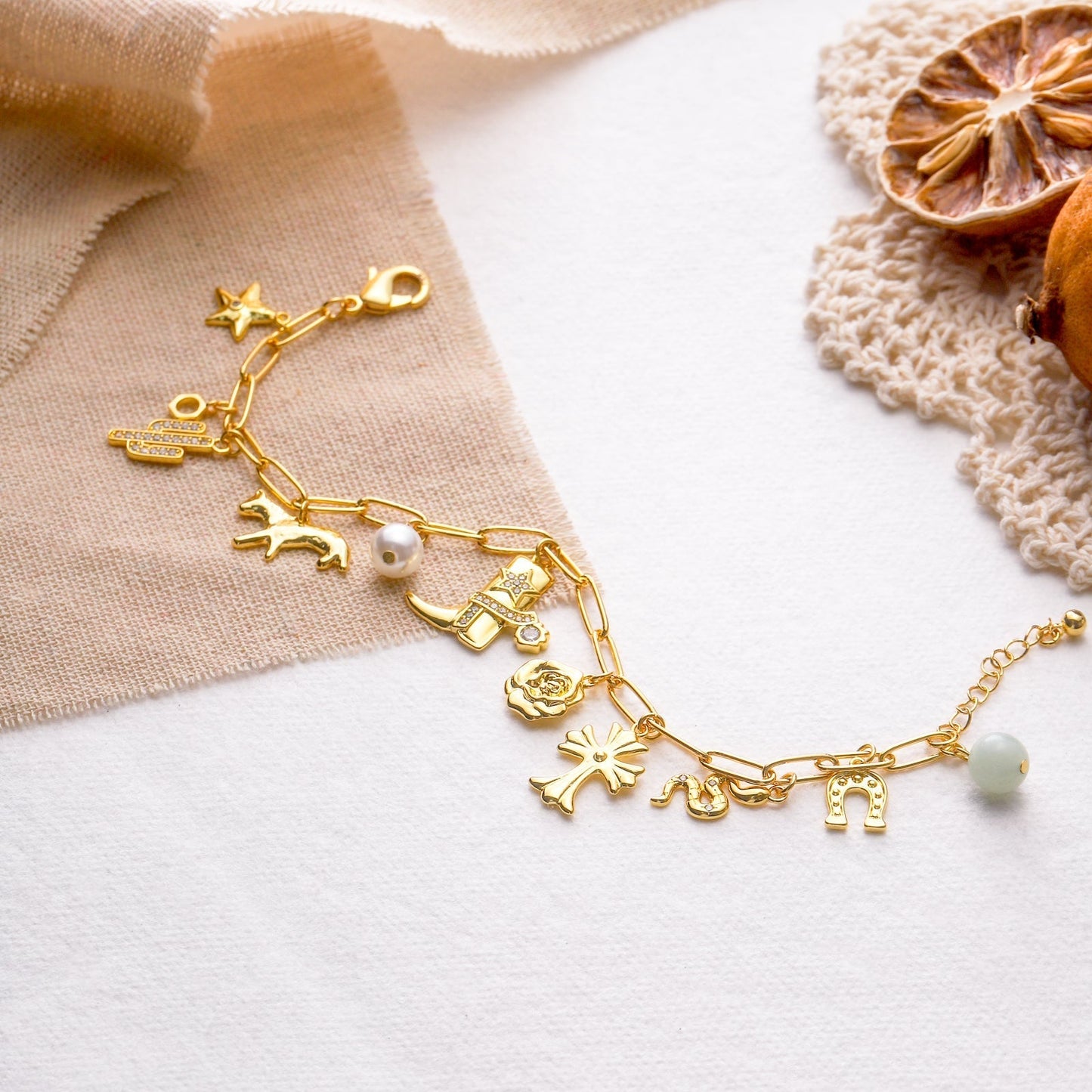 Vintage Lucky Charm Bracelet