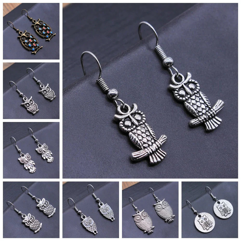 Vintage Owl Bohemian Dangle Earrings