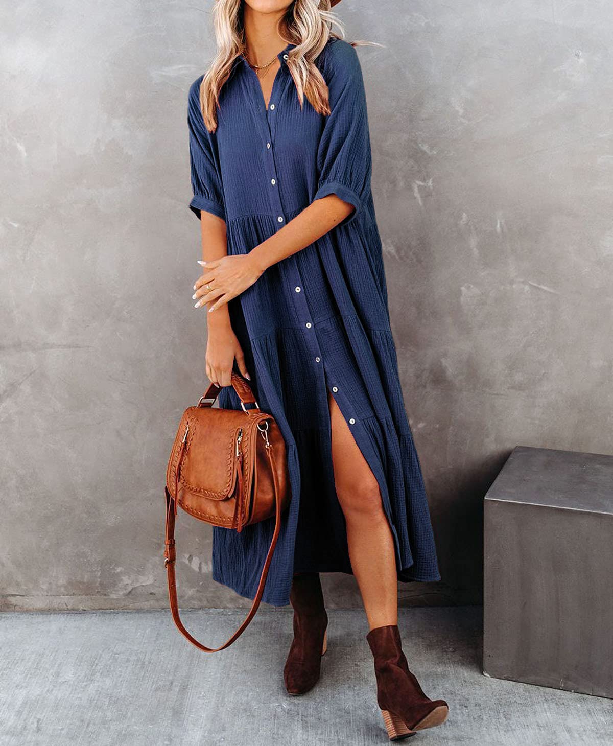 COLETTE | Luxurious ruffled shirt dress