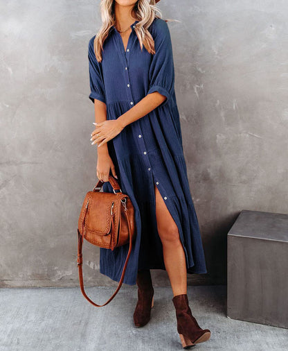 COLETTE | Luxurious ruffled shirt dress