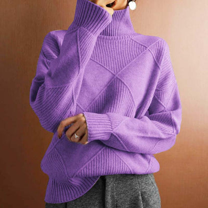 DENISE – Casual Solid Color Knit Sweater