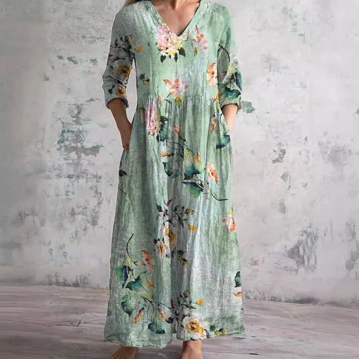 Karry | Elegant Vintage Floral Dress