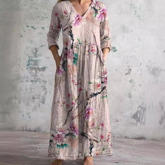 Karry | Elegant Vintage Floral Dress