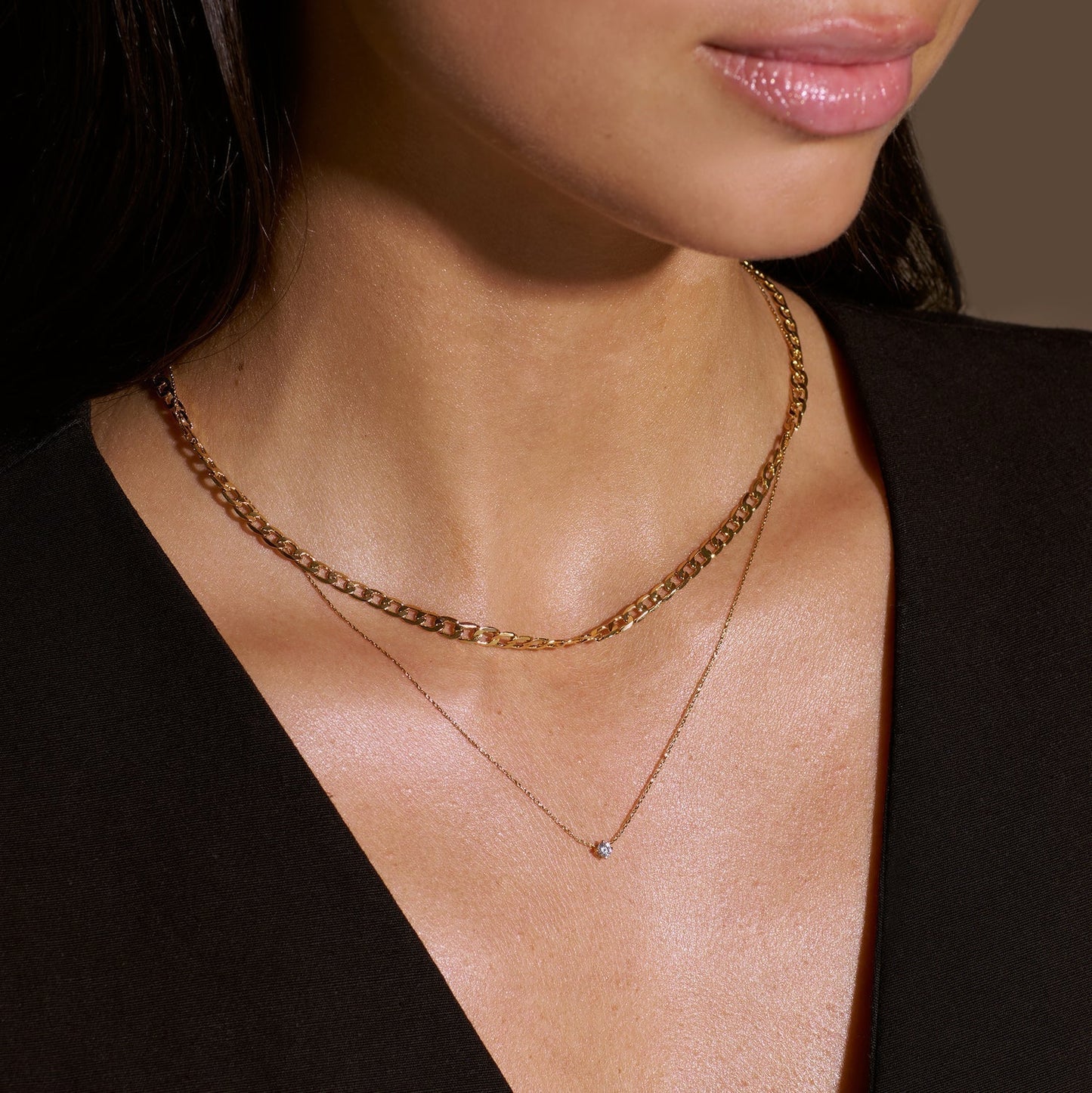 Flat Link Curb Chain Necklace