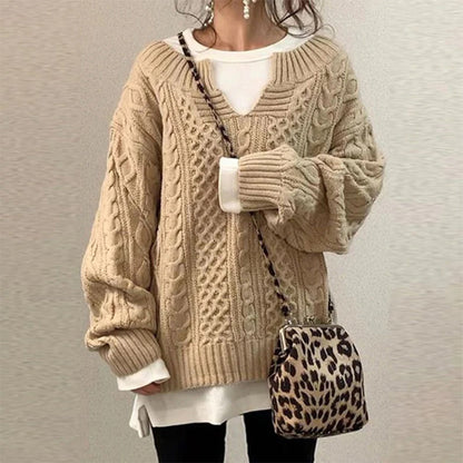 LAURA | Oversized Cable Knit Sweater