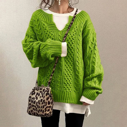 LAURA | Oversized Cable Knit Sweater